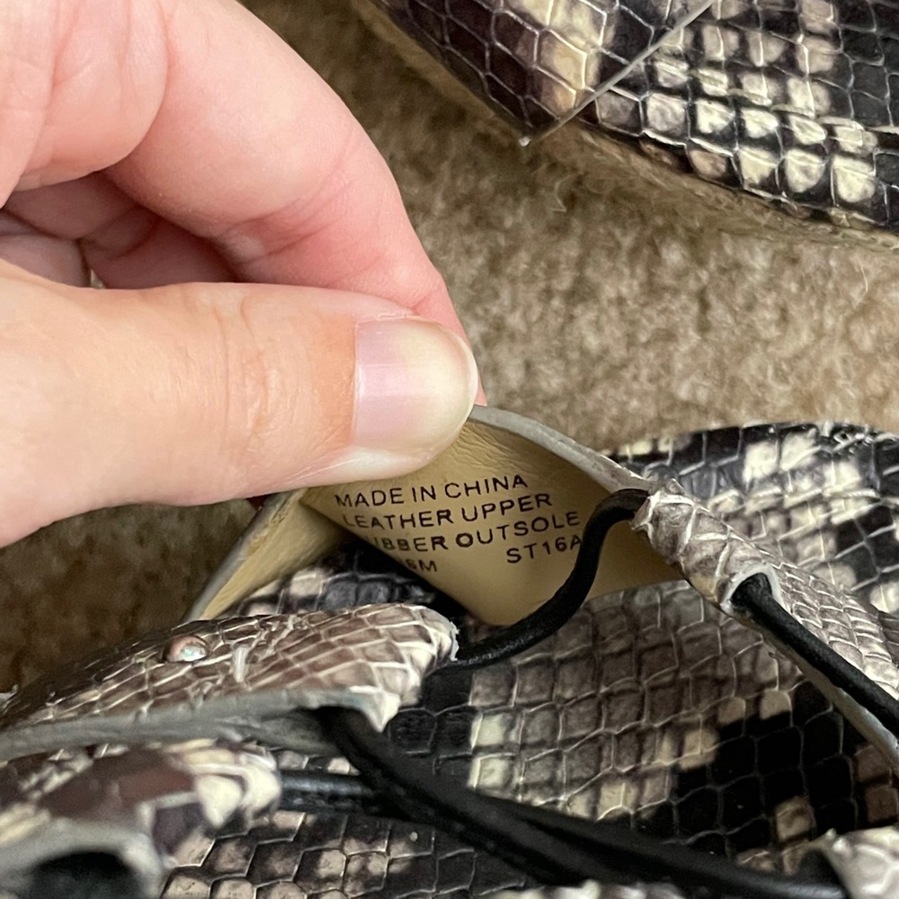 Michael Kors snakeskin espadrille lace up wedges - Picture 6 of 7